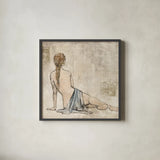 Figure Study II by Avery Tillmon. Shown in a sleek black glass frame for a contemporary gallery look. Available as an archival giclee rolled canvas, fine art paper, or poster print. SKU 12826a.