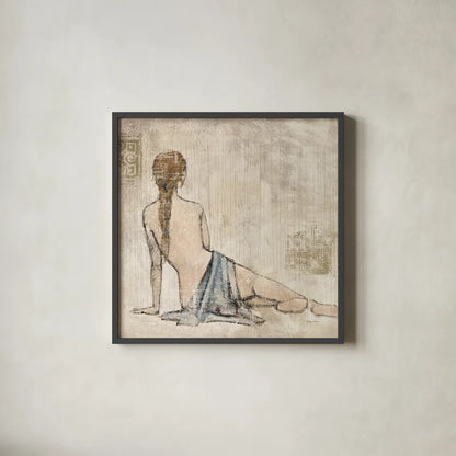 Figure Study II by Avery Tillmon. Shown in a sleek black glass frame for a contemporary gallery look. Available as an archival giclee rolled canvas, fine art paper, or poster print. SKU 12826a.
