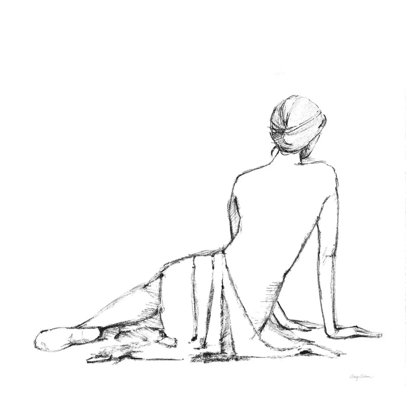 Figure Study II BW by Avery Tillmon. SKU 53950a. Archival Giclee Fine art print for wall decor.
