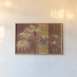 Flowers on Spice by Avery Tillmon. shown as a paper print in a natural frame. Available as a archival giclee rolled canvas, fine art paper, or poster print. SKU 49713i.