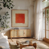 Focal Point by Avery Tillmon. Shown in a natural wood frame in a cozy modern living room. Available as an archival giclee rolled canvas, fine art paper, or poster print. SKU 93161a.
