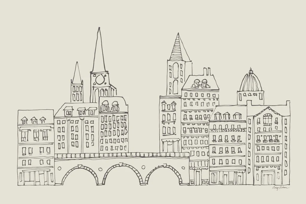 French Script II Neutral by Avery Tillmon. SKU 76261i. Archival Giclee Fine art print for wall decor.