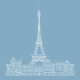 French Script III Blue by Avery Tillmon. SKU 76259a. Archival Giclee Fine art print for wall decor.