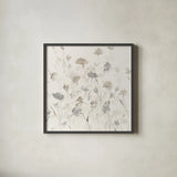 Garden Shadows I by Avery Tillmon. Shown in a sleek black glass frame for a contemporary gallery look. Available as an archival giclee rolled canvas, fine art paper, or poster print. SKU 28381a.