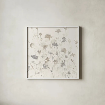 Garden Shadows I by Avery Tillmon. Shown in a crisp white glass frame for a clean and minimalist style. Available as an archival giclee rolled canvas, fine art paper, or poster print. SKU 28381a.