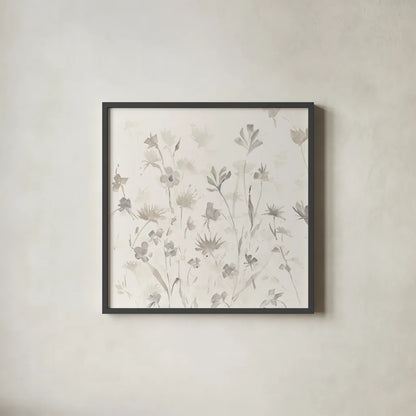 Garden Shadows II by Avery Tillmon. Shown in a sleek black glass frame for a contemporary gallery look. Available as an archival giclee rolled canvas, fine art paper, or poster print. SKU 28382a.