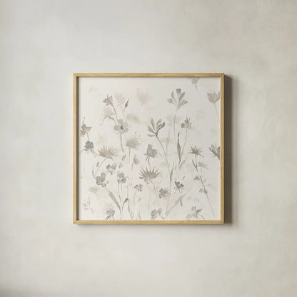 Garden Shadows II by Avery Tillmon. Shown in a natural wood glass frame for a timeless modern aesthetic. Available as an archival giclee rolled canvas, fine art paper, or poster print. SKU 28382a.