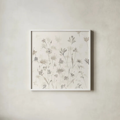 Garden Shadows II by Avery Tillmon. Shown in a crisp white glass frame for a clean and minimalist style. Available as an archival giclee rolled canvas, fine art paper, or poster print. SKU 28382a.