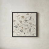 Garden Shadows III by Avery Tillmon. Shown in a sleek black glass frame for a contemporary gallery look. Available as an archival giclee rolled canvas, fine art paper, or poster print. SKU 29002a.