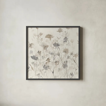 Garden Shadows III by Avery Tillmon. Shown in a sleek black glass frame for a contemporary gallery look. Available as an archival giclee rolled canvas, fine art paper, or poster print. SKU 29002a.