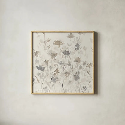 Garden Shadows III by Avery Tillmon. Shown in a natural wood glass frame for a timeless modern aesthetic. Available as an archival giclee rolled canvas, fine art paper, or poster print. SKU 29002a.