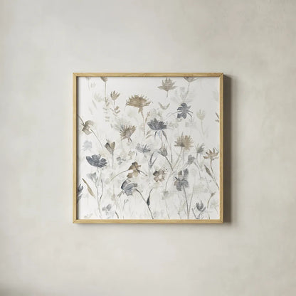 Garden Shadows III on White by Avery Tillmon. Shown in a natural wood glass frame for a timeless modern aesthetic. Available as an archival giclee rolled canvas, fine art paper, or poster print. SKU 31321a.