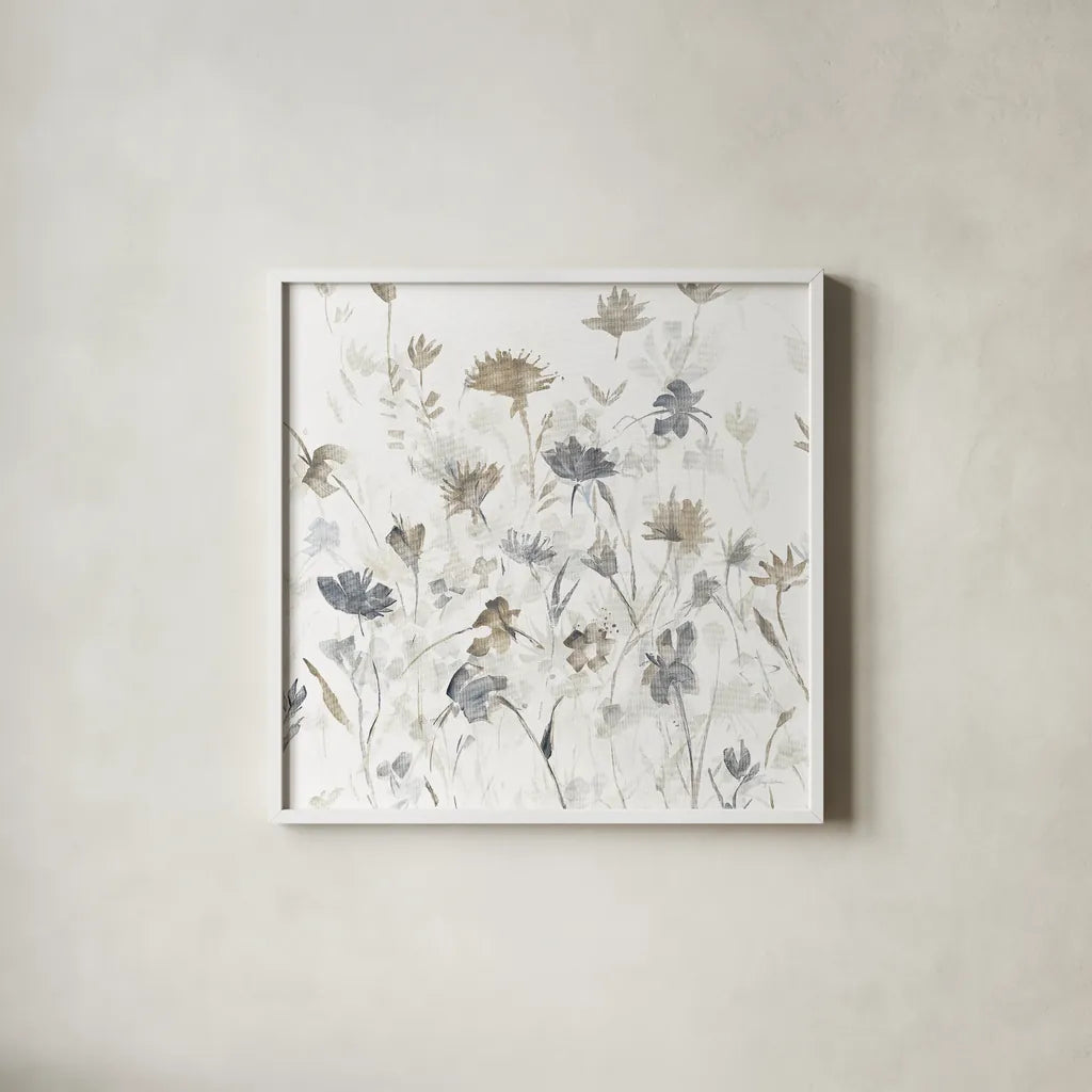 Garden Shadows III on White by Avery Tillmon. Shown in a crisp white glass frame for a clean and minimalist style. Available as an archival giclee rolled canvas, fine art paper, or poster print. SKU 31321a.