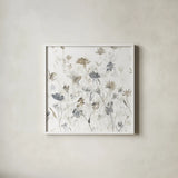Garden Shadows III on White by Avery Tillmon. Shown in a crisp white glass frame for a clean and minimalist style. Available as an archival giclee rolled canvas, fine art paper, or poster print. SKU 31321a.