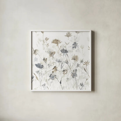 Garden Shadows III on White by Avery Tillmon. Shown in a crisp white glass frame for a clean and minimalist style. Available as an archival giclee rolled canvas, fine art paper, or poster print. SKU 31321a.
