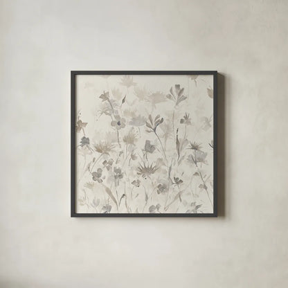 Garden Shadows IV by Avery Tillmon. Shown in a sleek black glass frame for a contemporary gallery look. Available as an archival giclee rolled canvas, fine art paper, or poster print. SKU 29003a.
