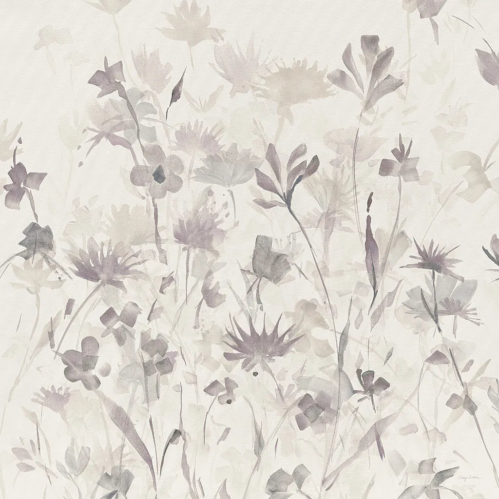 Garden Shadows IV Purple Grey by Avery Tillmon. SKU 29005a. Archival Giclee Fine art print for wall decor.