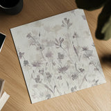 Garden Shadows IV Purple Grey by Avery Tillmon. Shown as a detailed flat fine art print, highlighting archival giclee quality. Available as an archival giclee rolled canvas, fine art paper, or poster print. SKU 29005a.