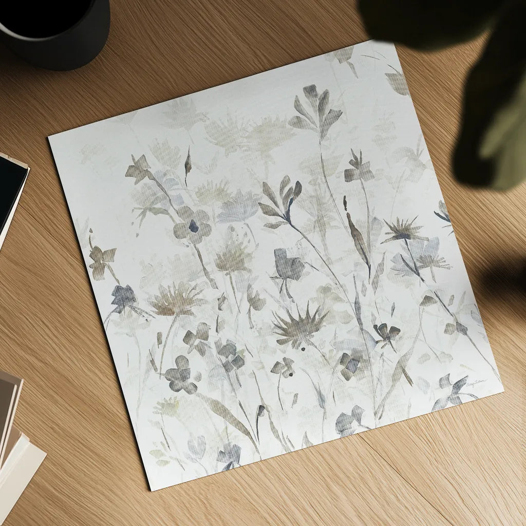 Garden Shadows IV on White by Avery Tillmon. Shown as a detailed flat fine art print, highlighting archival giclee quality. Available as an archival giclee rolled canvas, fine art paper, or poster print. SKU 31322a.