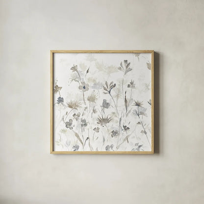 Garden Shadows IV on White by Avery Tillmon. Shown in a natural wood glass frame for a timeless modern aesthetic. Available as an archival giclee rolled canvas, fine art paper, or poster print. SKU 31322a.