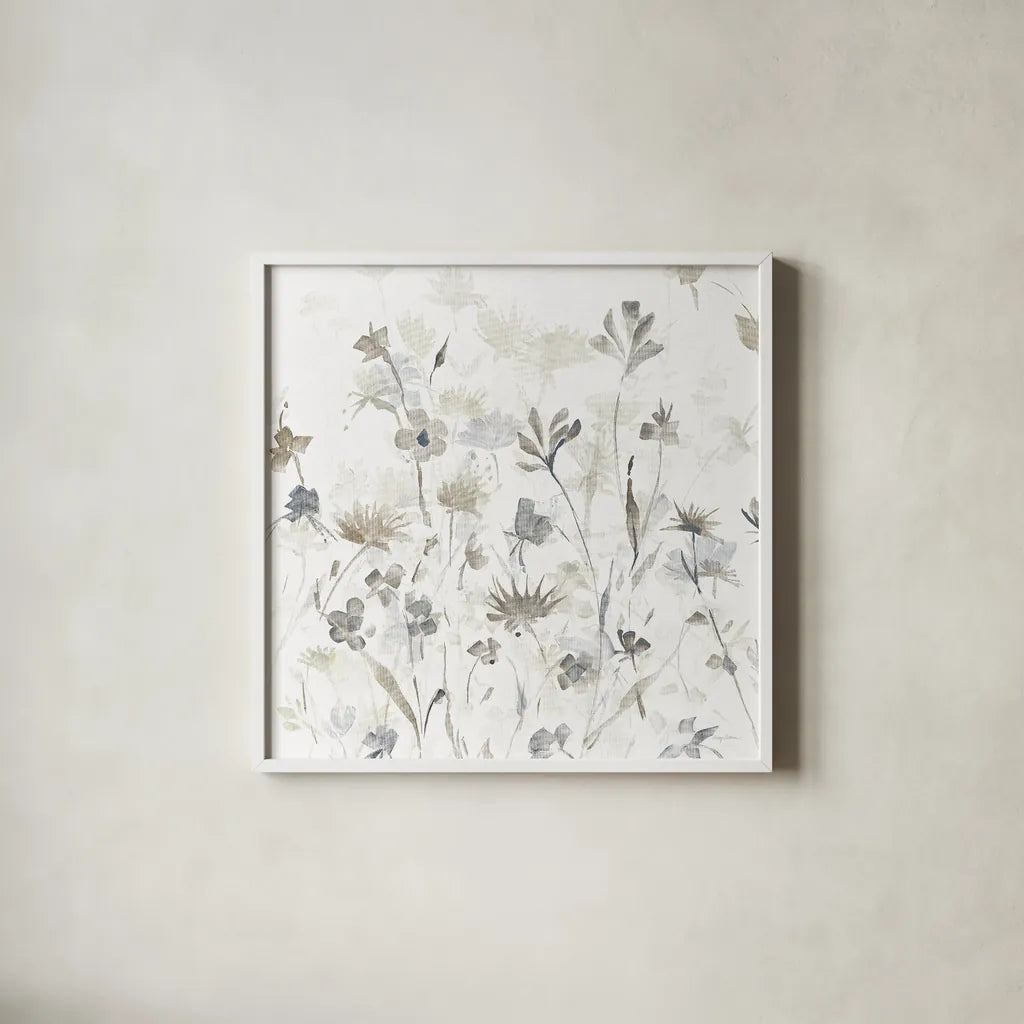 Garden Shadows IV on White by Avery Tillmon. Shown in a crisp white glass frame for a clean and minimalist style. Available as an archival giclee rolled canvas, fine art paper, or poster print. SKU 31322a.