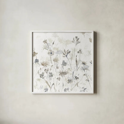 Garden Shadows IV on White by Avery Tillmon. Shown in a crisp white glass frame for a clean and minimalist style. Available as an archival giclee rolled canvas, fine art paper, or poster print. SKU 31322a.