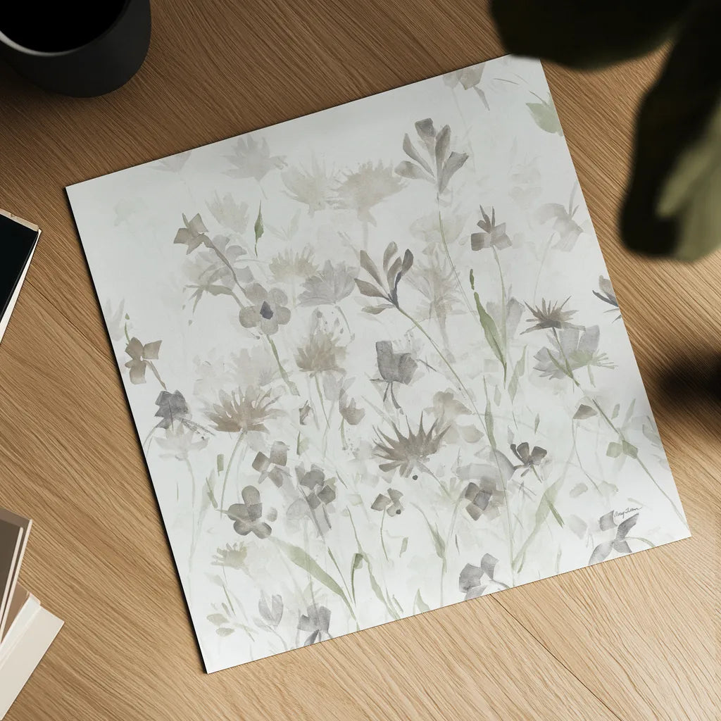 Garden Shadows IV on White v2 by Avery Tillmon. Shown as a detailed flat fine art print, highlighting archival giclee quality. Available as an archival giclee rolled canvas, fine art paper, or poster print. SKU 46984a.