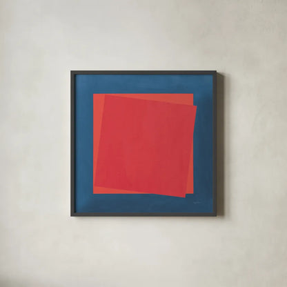 Geo Core Bright by Avery Tillmon. Shown in a sleek black glass frame for a contemporary gallery look. Available as an archival giclee rolled canvas, fine art paper, or poster print. SKU 79769a.