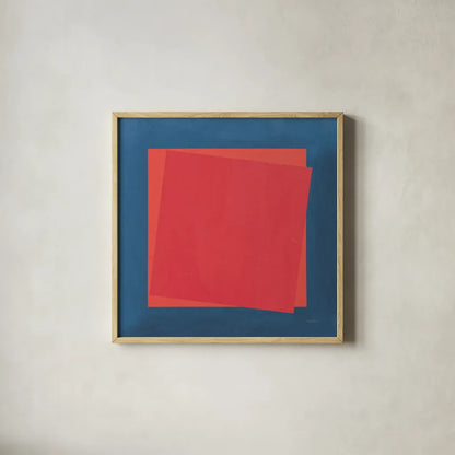 Geo Core Bright by Avery Tillmon. Shown in a natural wood glass frame for a timeless modern aesthetic. Available as an archival giclee rolled canvas, fine art paper, or poster print. SKU 79769a.