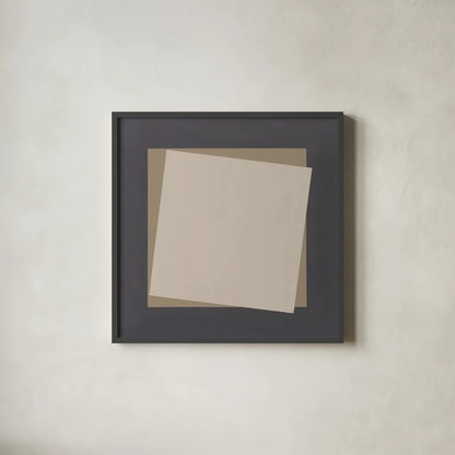 Geo Natural Core by Avery Tillmon. Shown in a sleek black glass frame for a contemporary gallery look. Available as an archival giclee rolled canvas, fine art paper, or poster print. SKU 68393a.
