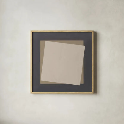 Geo Natural Core by Avery Tillmon. Shown in a natural wood glass frame for a timeless modern aesthetic. Available as an archival giclee rolled canvas, fine art paper, or poster print. SKU 68393a.