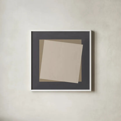 Geo Natural Core by Avery Tillmon. Shown in a crisp white glass frame for a clean and minimalist style. Available as an archival giclee rolled canvas, fine art paper, or poster print. SKU 68393a.