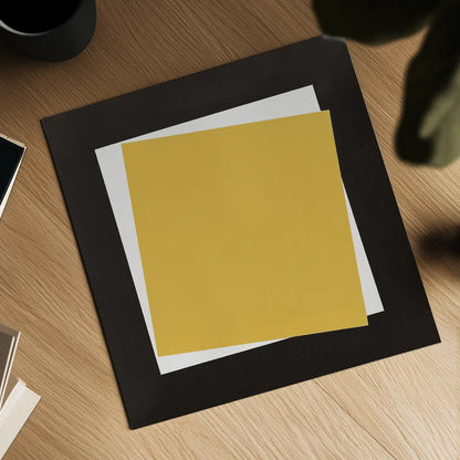 Geo Natural Core Yellow Crosby by Avery Tillmon. Shown as a detailed flat fine art print, highlighting archival giclee quality. Available as an archival giclee rolled canvas, fine art paper, or poster print. SKU 87984a.