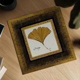 Gilded Ginkgo by Avery Tillmon. Shown as a detailed flat fine art print, highlighting archival giclee quality. Available as an archival giclee rolled canvas, fine art paper, or poster print. SKU 8571a.