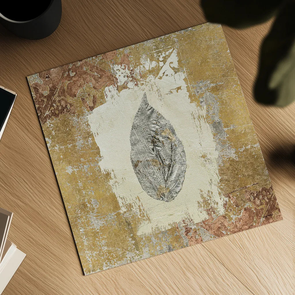 Gilded Leaf III by Avery Tillmon. Shown as a detailed flat fine art print, highlighting archival giclee quality. Available as an archival giclee rolled canvas, fine art paper, or poster print. SKU 17831a.
