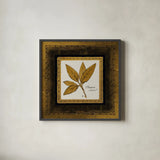 Gilded Mountain Laurel by Avery Tillmon. Shown in a sleek black glass frame for a contemporary gallery look. Available as an archival giclee rolled canvas, fine art paper, or poster print. SKU 8572a.