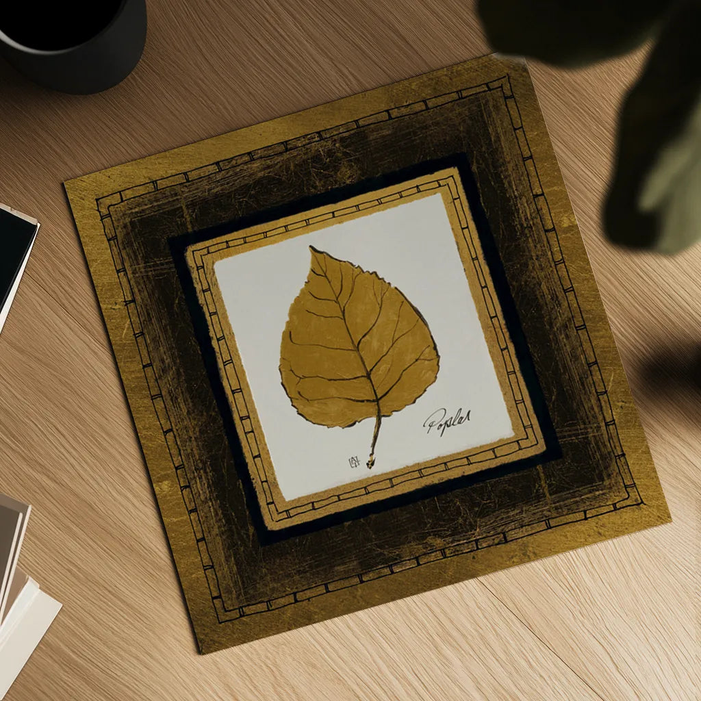 Gilded Poplar by Avery Tillmon. Shown as a detailed flat fine art print, highlighting archival giclee quality. Available as an archival giclee rolled canvas, fine art paper, or poster print. SKU 8573a.