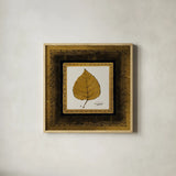 Gilded Poplar by Avery Tillmon. Shown in a natural wood glass frame for a timeless modern aesthetic. Available as an archival giclee rolled canvas, fine art paper, or poster print. SKU 8573a.