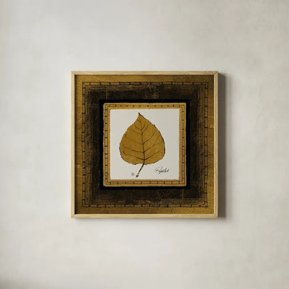 Gilded Poplar by Avery Tillmon. Shown in a natural wood glass frame for a timeless modern aesthetic. Available as an archival giclee rolled canvas, fine art paper, or poster print. SKU 8573a.
