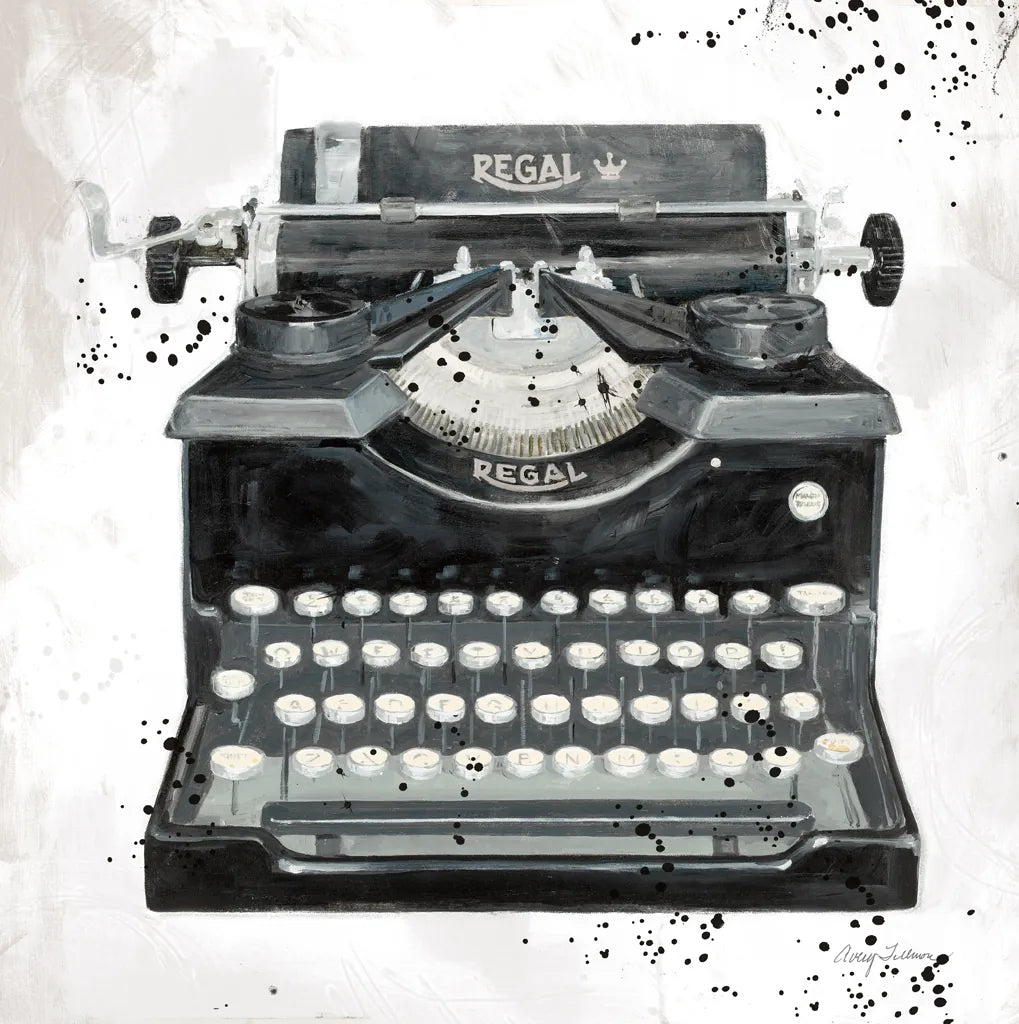 Graffiti Typewriter by Avery Tillmon. SKU 72774a. Archival Giclee Fine art print for wall decor.