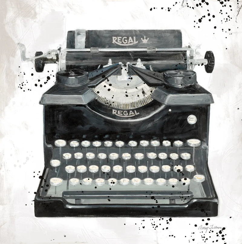 Graffiti Typewriter by Avery Tillmon. SKU 72774a. Archival Giclee Fine art print for wall decor.