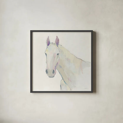 Horace Neutral by Avery Tillmon. Shown in a sleek black glass frame for a contemporary gallery look. Available as an archival giclee rolled canvas, fine art paper, or poster print. SKU 39940a.
