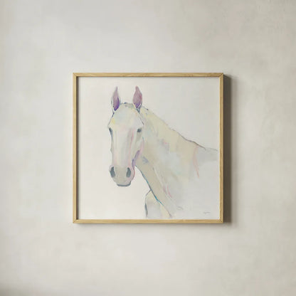 Horace Neutral by Avery Tillmon. Shown in a natural wood glass frame for a timeless modern aesthetic. Available as an archival giclee rolled canvas, fine art paper, or poster print. SKU 39940a.