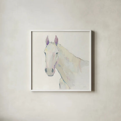 Horace Neutral by Avery Tillmon. Shown in a crisp white glass frame for a clean and minimalist style. Available as an archival giclee rolled canvas, fine art paper, or poster print. SKU 39940a.