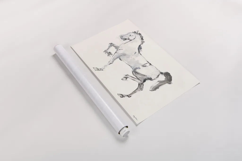 Horse I by Avery Tillmon. shown as a rolled paper print. Available as archival giclee rolled canvas, fine art paper, or poster print. SKU 9302i.