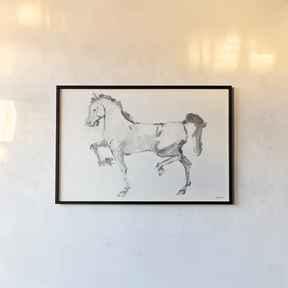 Horse I by Avery Tillmon. shown as a paper print in a black flame. Available as a archival giclee rolled canvas, fine art paper, or poster print. SKU 9302i.