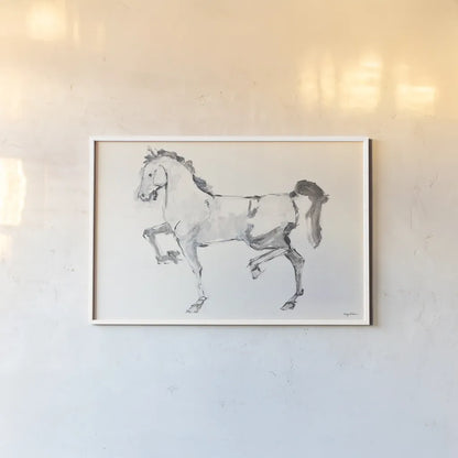 Horse I by Avery Tillmon. shown as a paper print in a white frame. Available as a archival giclee rolled canvas, fine art paper, or poster print. SKU 9302i.