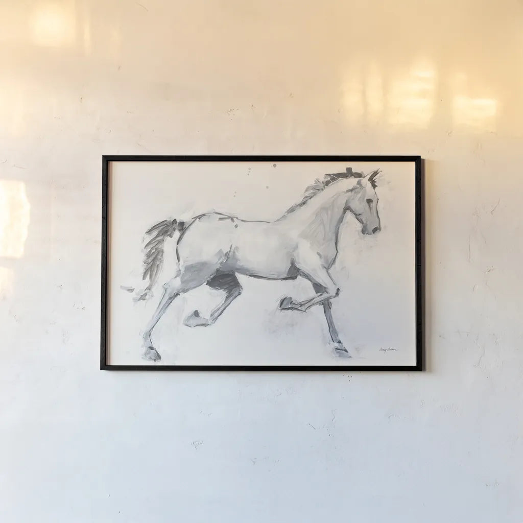 Horse II by Avery Tillmon. shown as a paper print in a black flame. Available as a archival giclee rolled canvas, fine art paper, or poster print. SKU 16532i.