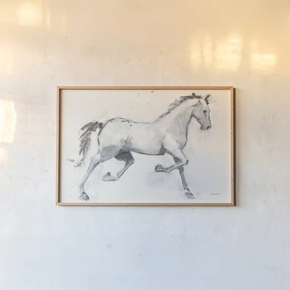Horse II by Avery Tillmon. shown as a paper print in a natural frame. Available as a archival giclee rolled canvas, fine art paper, or poster print. SKU 16532i.