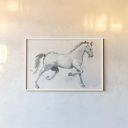 Horse II by Avery Tillmon. shown as a paper print in a white frame. Available as a archival giclee rolled canvas, fine art paper, or poster print. SKU 16532i.